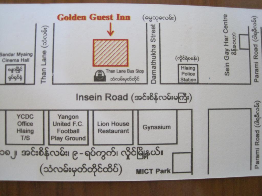 Golden Guest Inn Rangoon Eksteriør billede